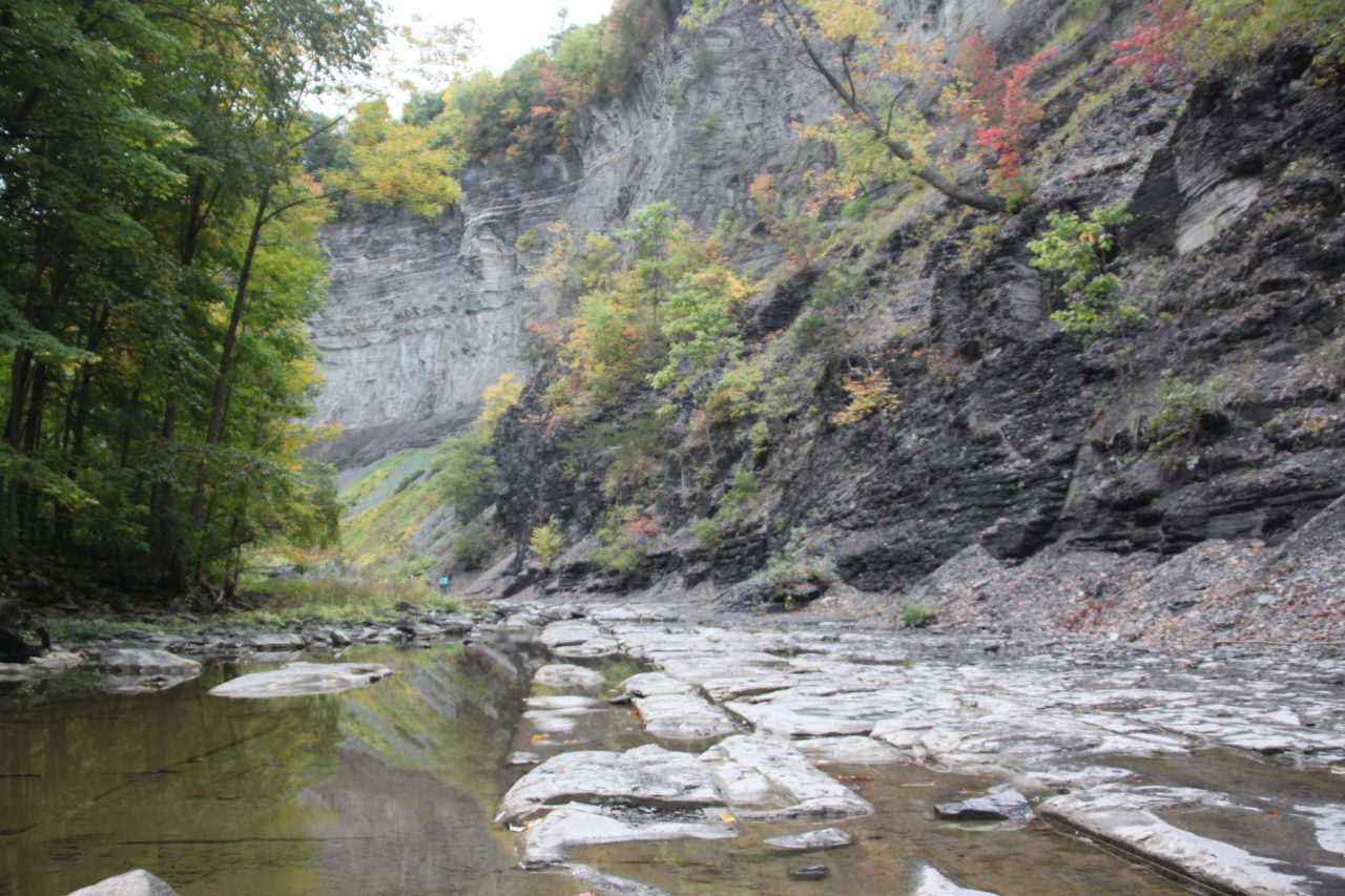 creek bed around mid-point of trail