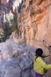 Chain is your best friend on Hidden Canyon Trail