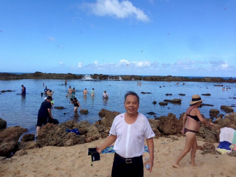 Shark Cove in good weather.