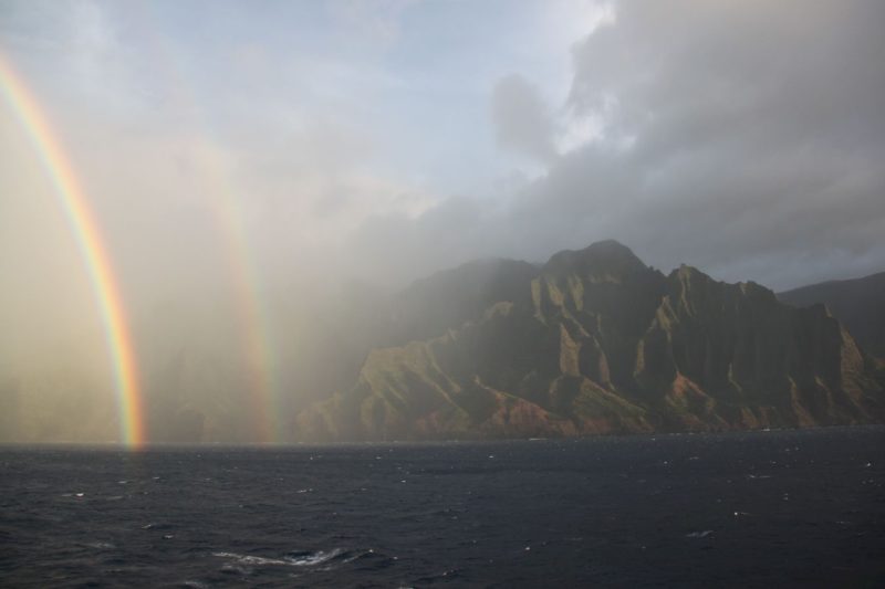 Napali Coast double raibows